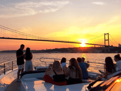 Yacht on the Bosphorus: Sunset, Wine & Music