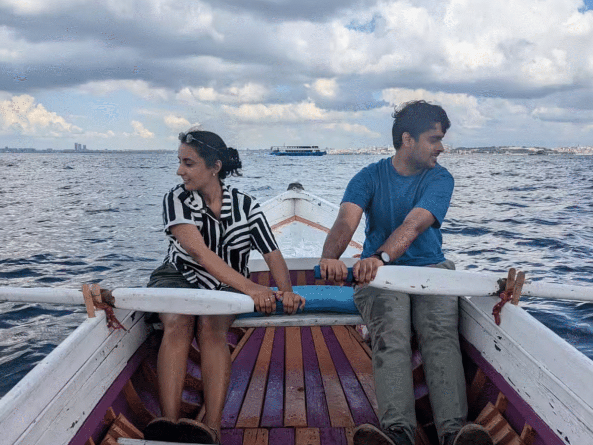 Rowing in Istanbul with a Traditional Wooden Boat