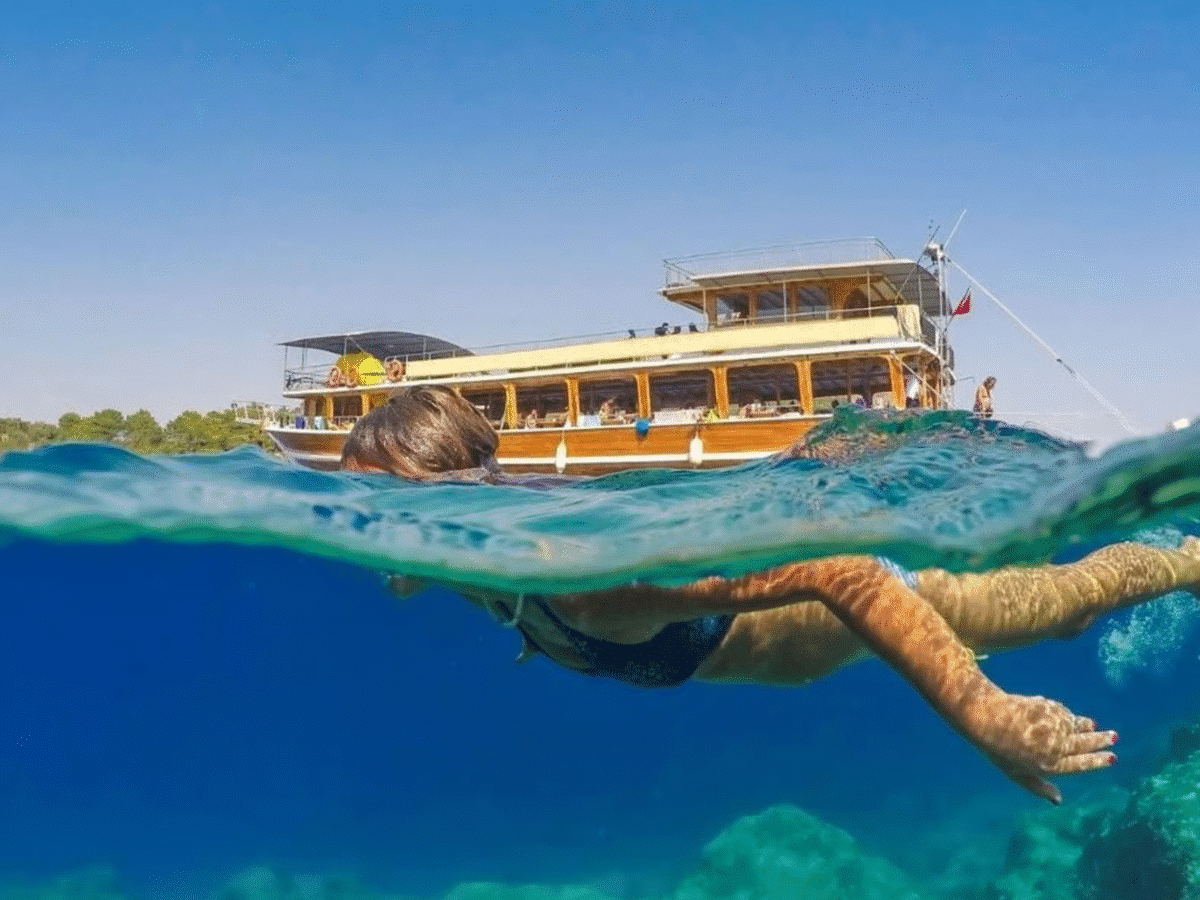 Serenity on the Sea: Waterfall Cruise with Lunch & Swim Breaks
