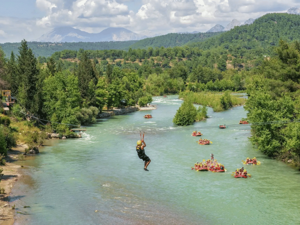 Triple Thrill: Rafting, Buggy Safari & Zipline Adventure